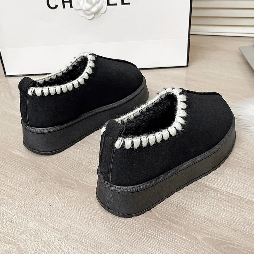 Fleece-Lined Winter Ankle Boots