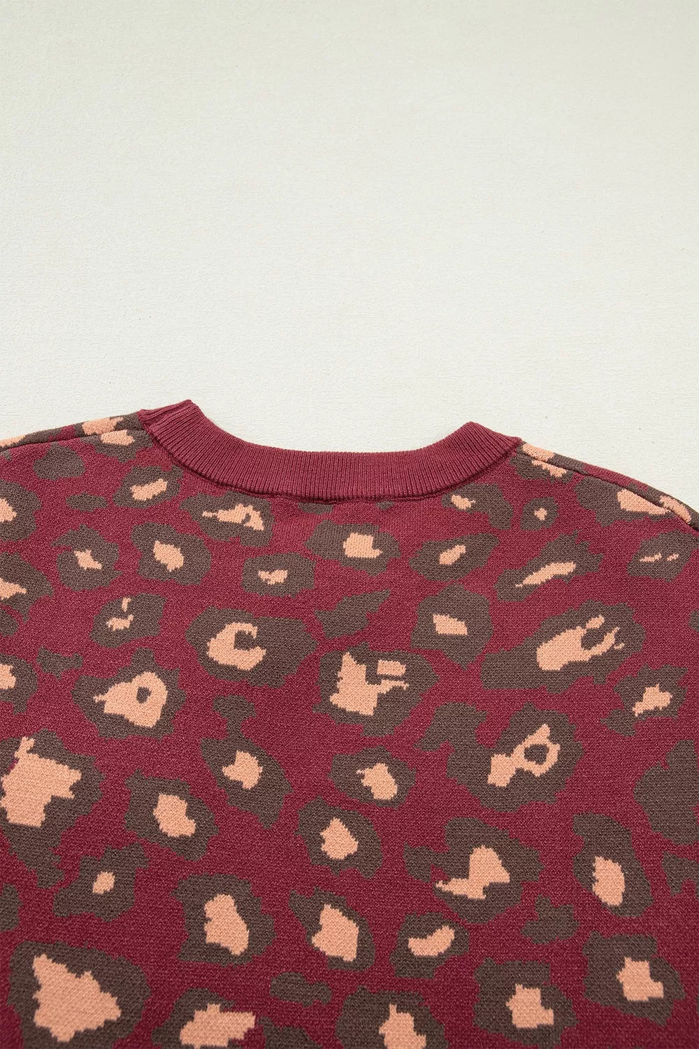 Leopard Print Cap Sleeve Knit Top