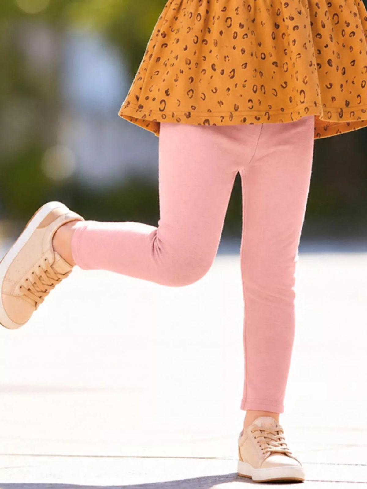 Children's Bunny Leopard Peplum Top and Leggings Set