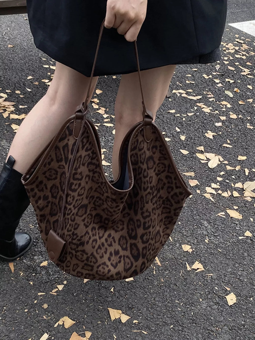 Leopard Print Large Tote Bag