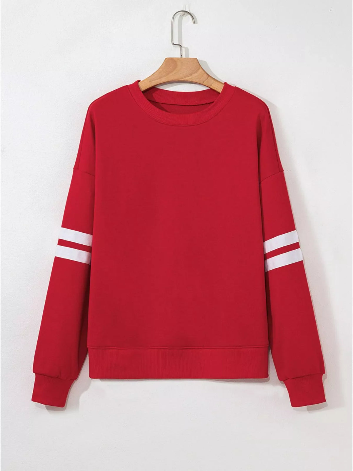 Striped Dropped Shoulder Sweatshirt