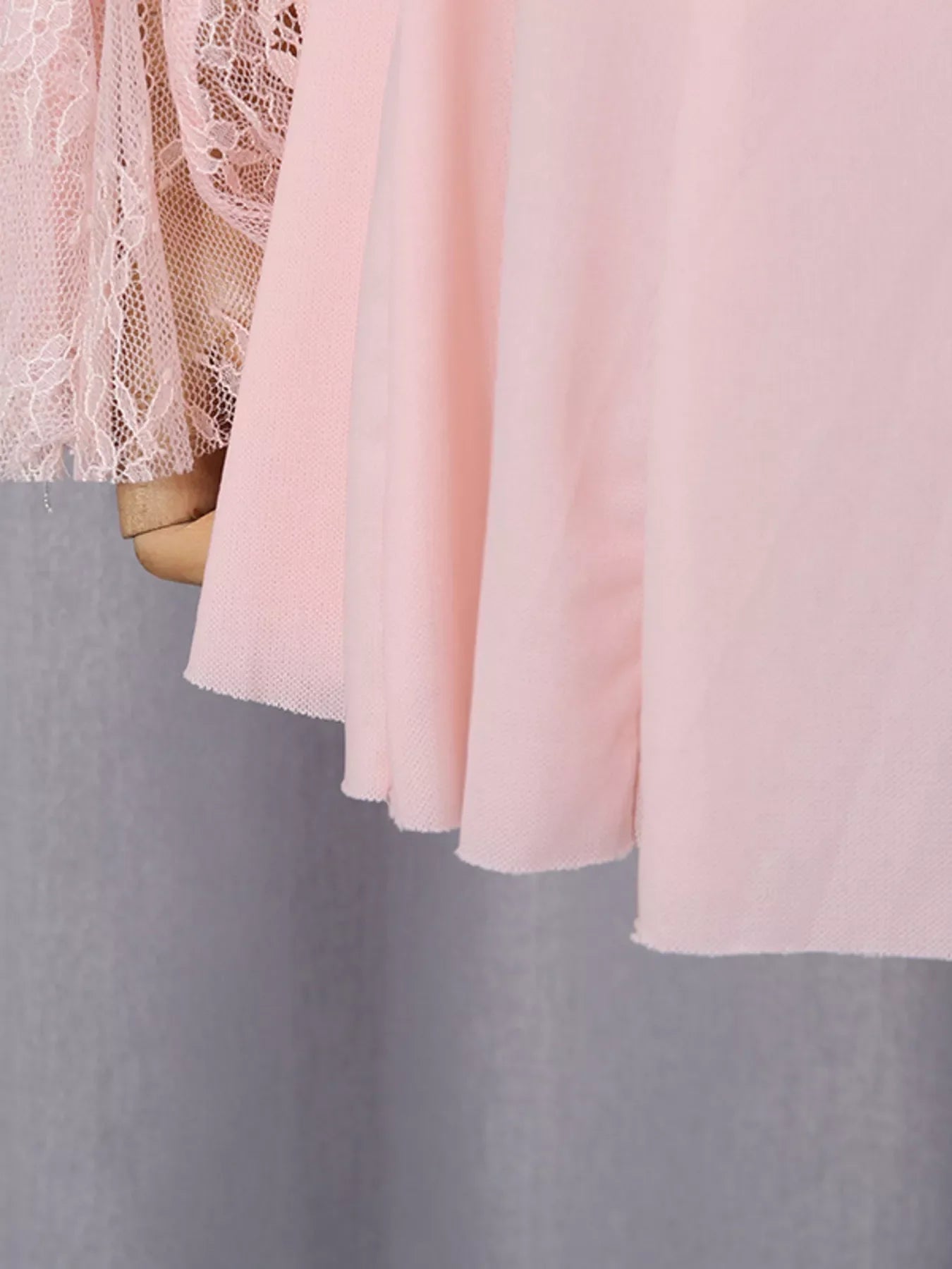 Lace Flare Sleeve Mini Dress