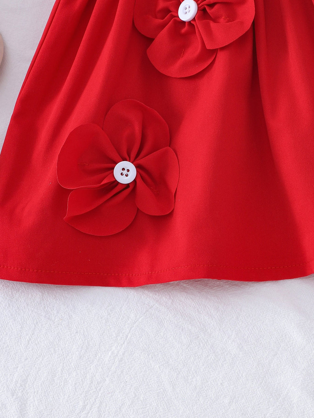 Children's Flower Ruffle Sleeve Dress