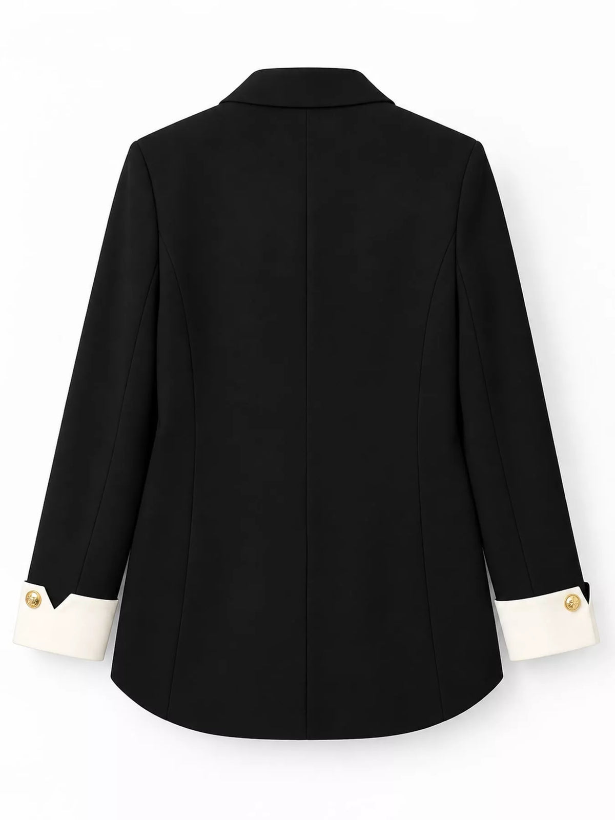 Full Size Single-Breasted Blazer with Gold Button Accents Plus Size