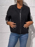 Full Size Crochet Knit Zip-Up Cardigan Plus Size