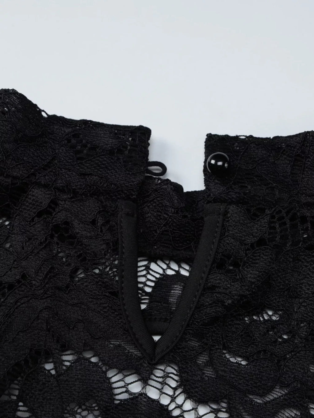 Lace Cut-out Long Sleeve Mini Dress