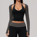 Long Sleeve Yoga Shrug - Lightweight Breathable Workout Cover Up for Women Gym Fitness
