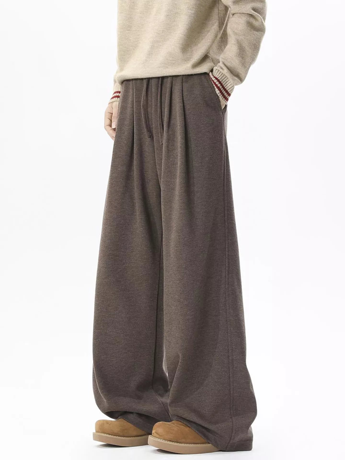 Men's Plus Size Drawstring Wide Leg Pants