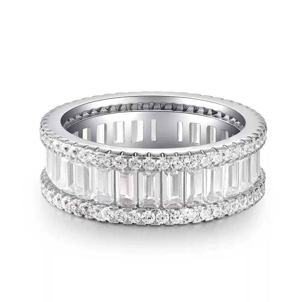 925 Sterling Silver Zircon Ring