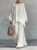 Full Size Casual Loose Fit Top and Pants Set Two-Piece Set Plus Size