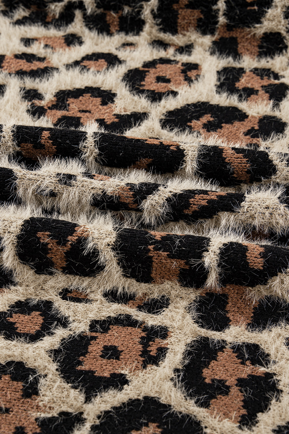 Leopard Open-Front Cardigan