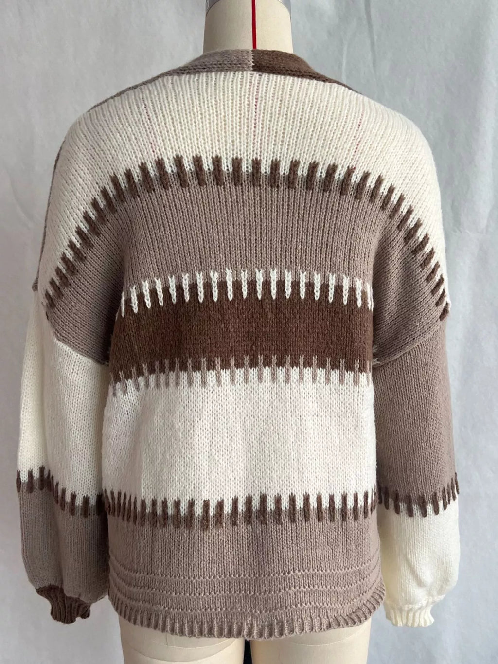 Color-Block V-Neck Cardigan