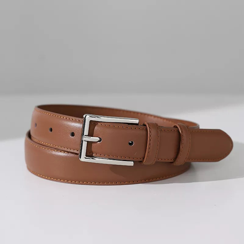 Silver Square Buckle Belt