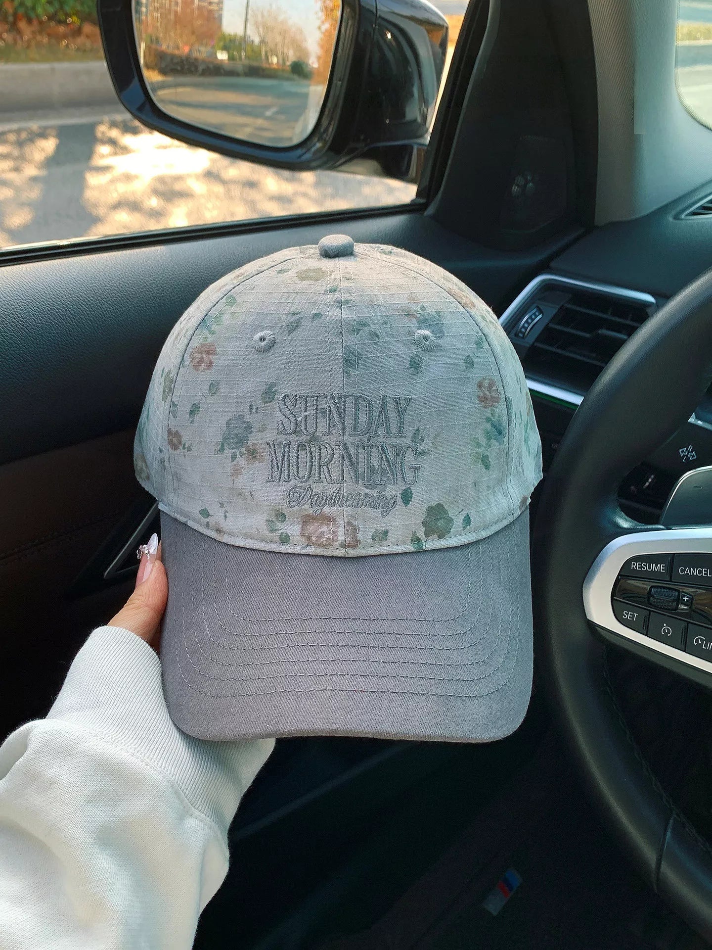 Floral Embroidered Baseball Cap