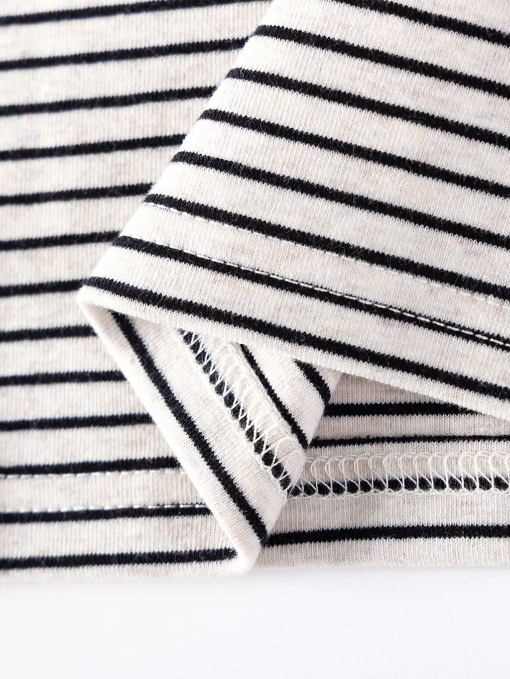 Children's Long-Sleeve Striped Turtleneck T-Shirt