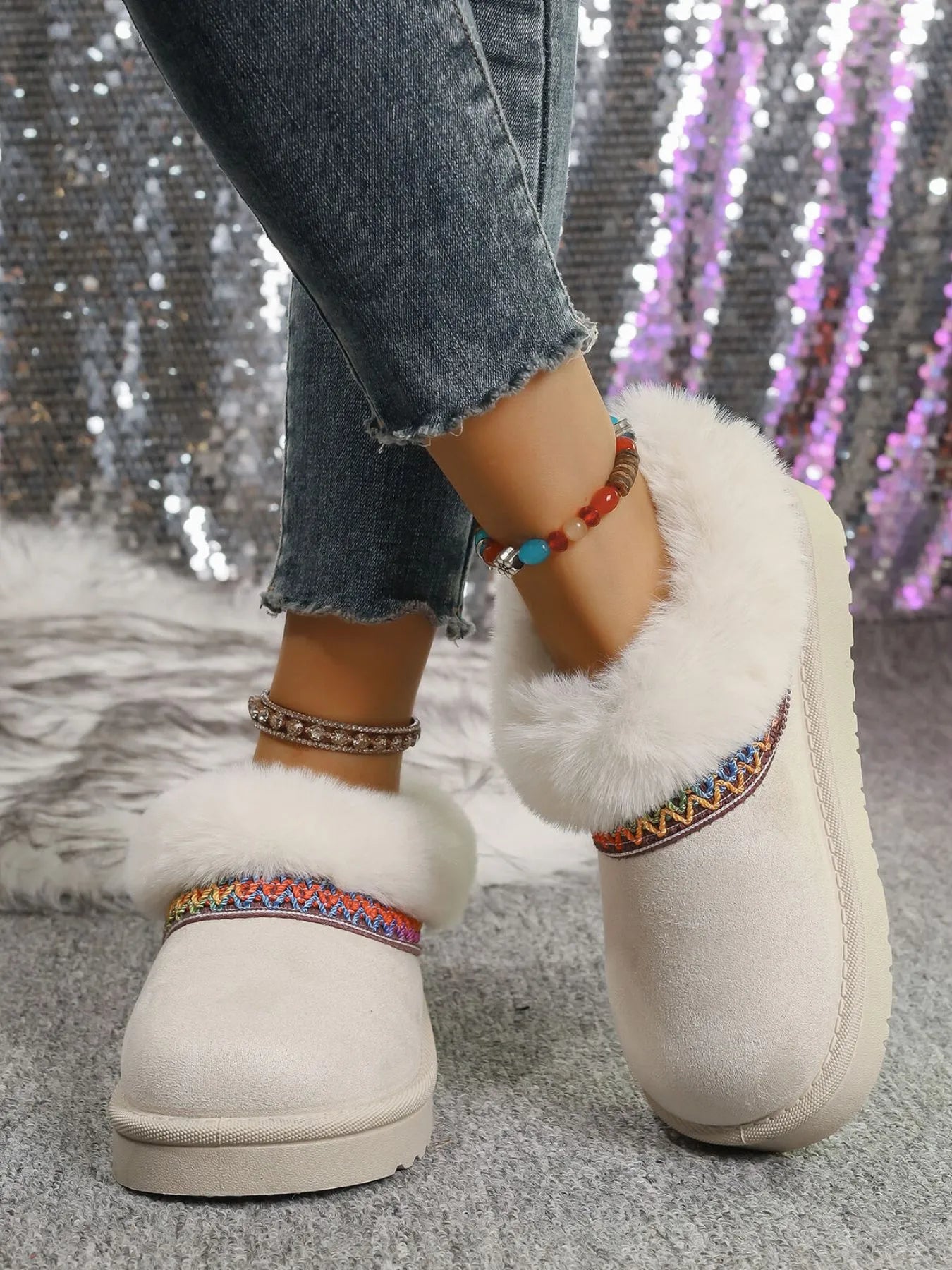 Round Toe Platform Boots