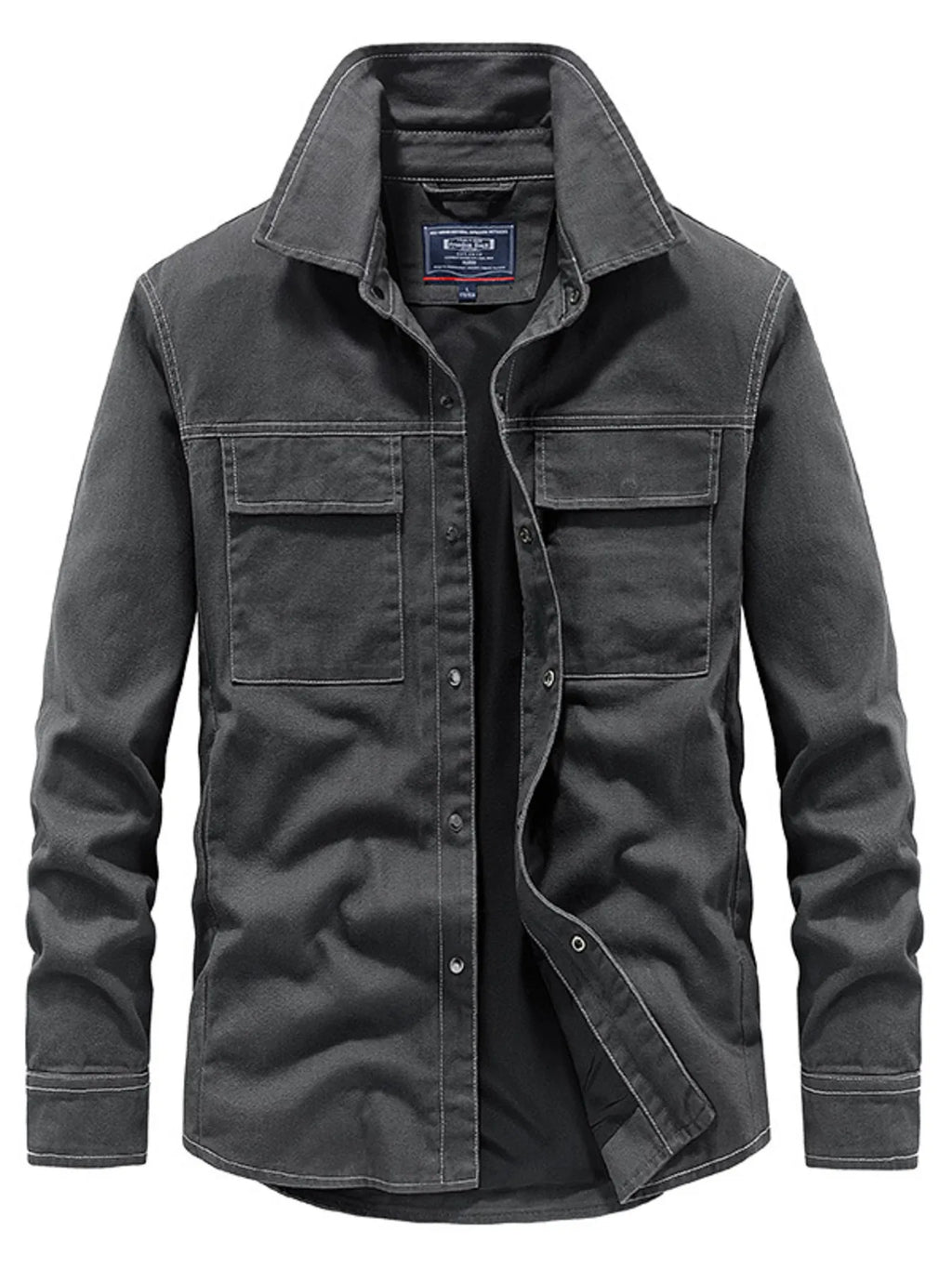 Men's Plus Size Button Up Long Sleeve Shirt