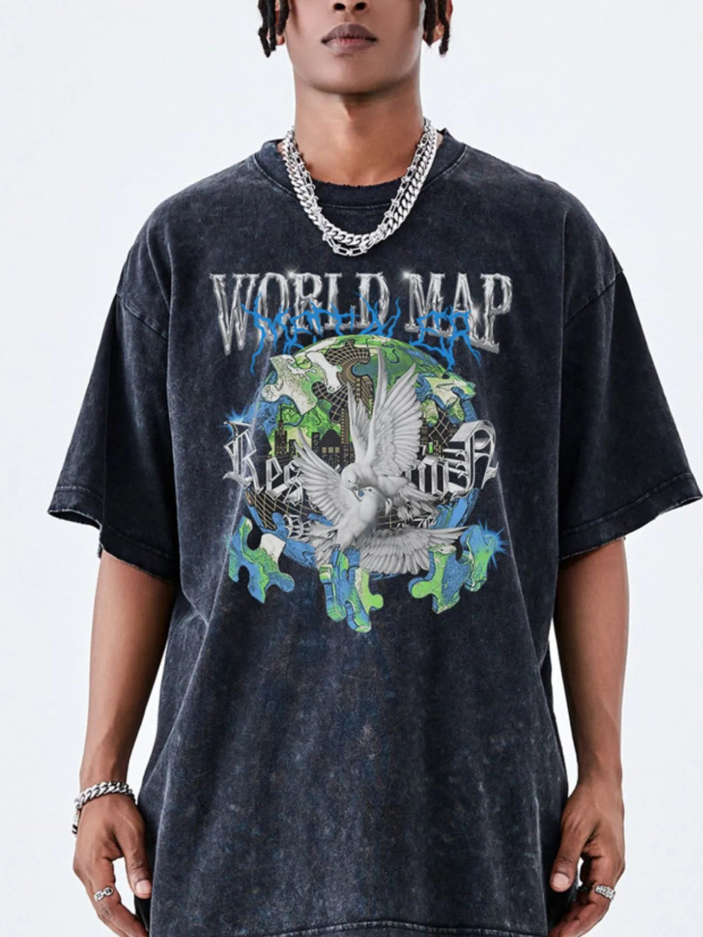 Graphic Round Neck Short Sleeve T-Shirt