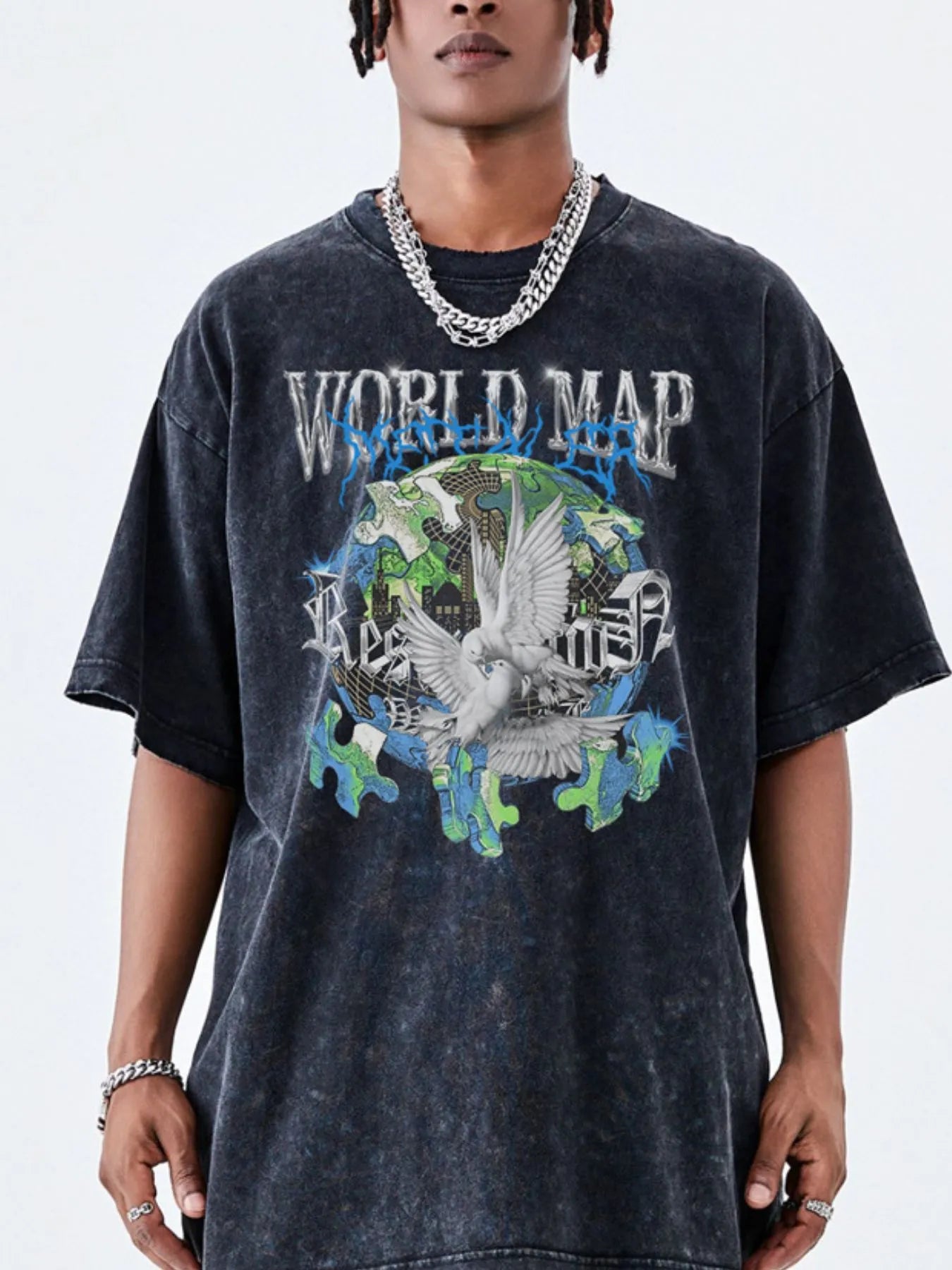 Graphic Round Neck Short Sleeve T-Shirt
