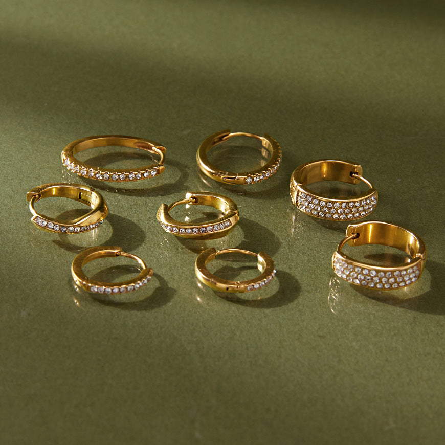 Zircon Hoop Earrings Collection