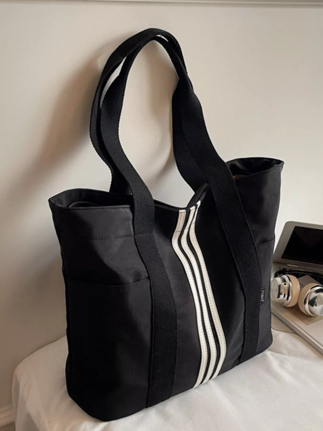 Lightweight Striped Tote Bag