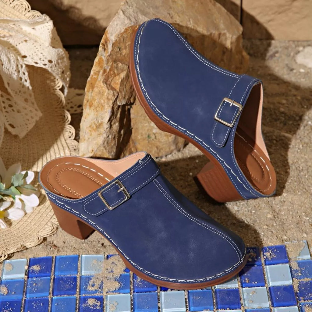 Round Toe Block Heel Sandals