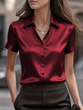 Satin Short-Sleeve Shirt