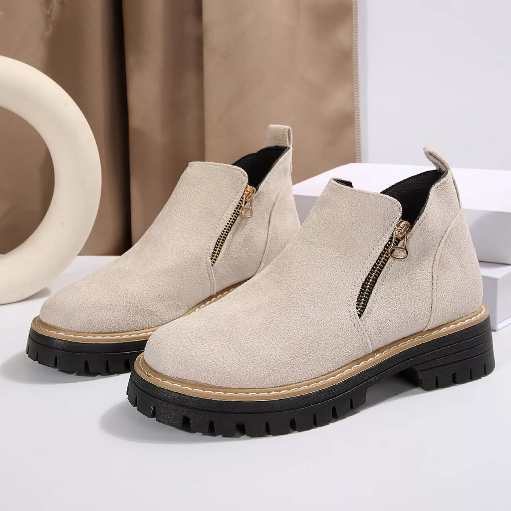 Side Zip Ankle Boots