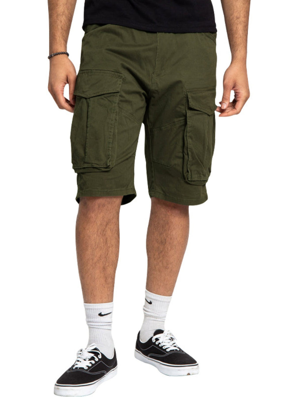 Men's Full Size Cargo Shorts with Multiple Pockets Plus Size