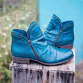 Round Toe Block Heels Boots