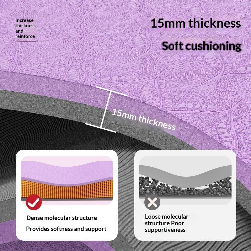 TPE Yoga Mat Thickened And Non-slip