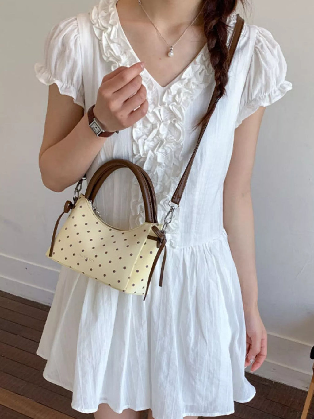 Polka Dot Mini Crossbody Bag