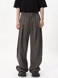 Men's Plaid Wide-Leg Pants