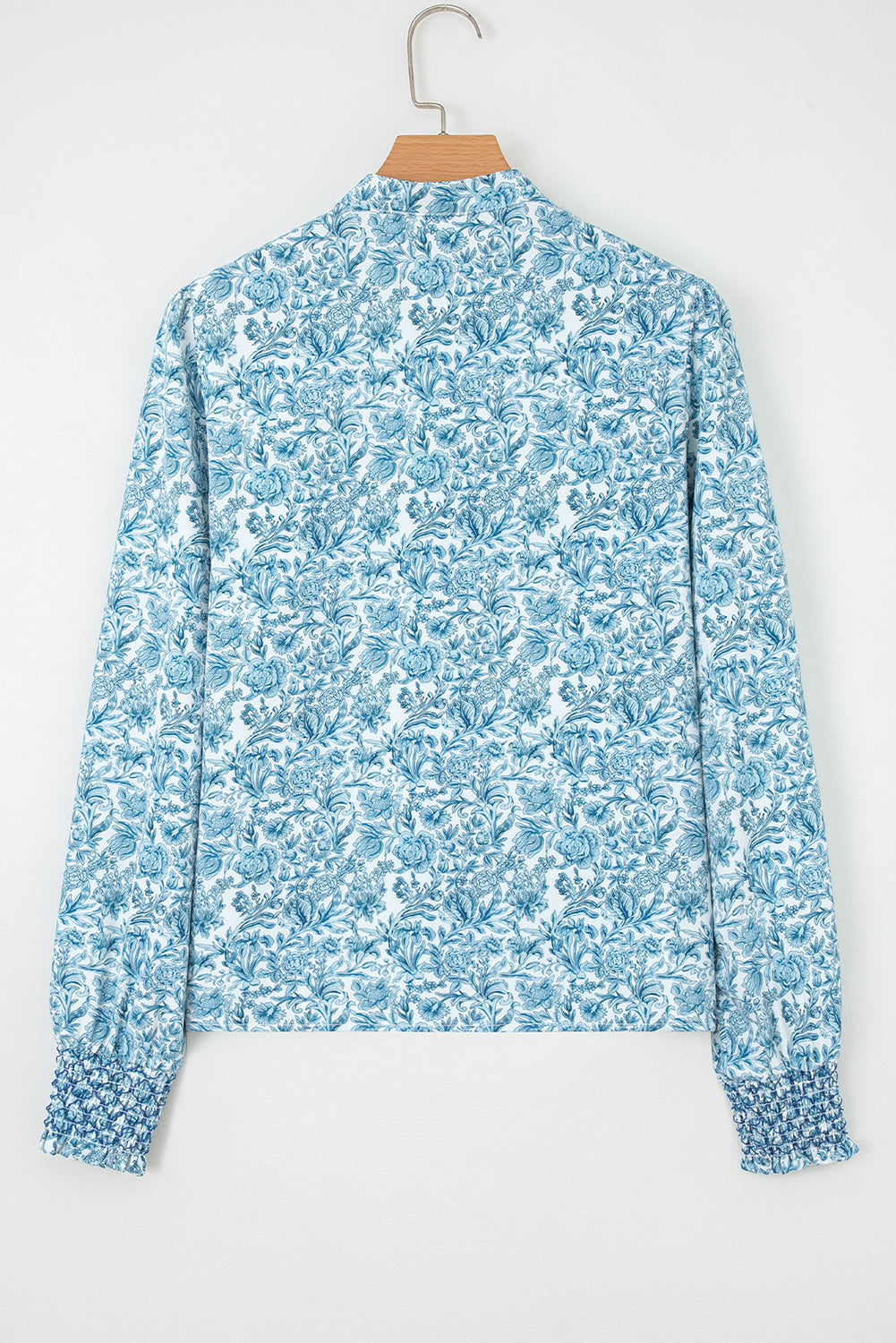 Floral Puff Sleeve Button-Up Shirt