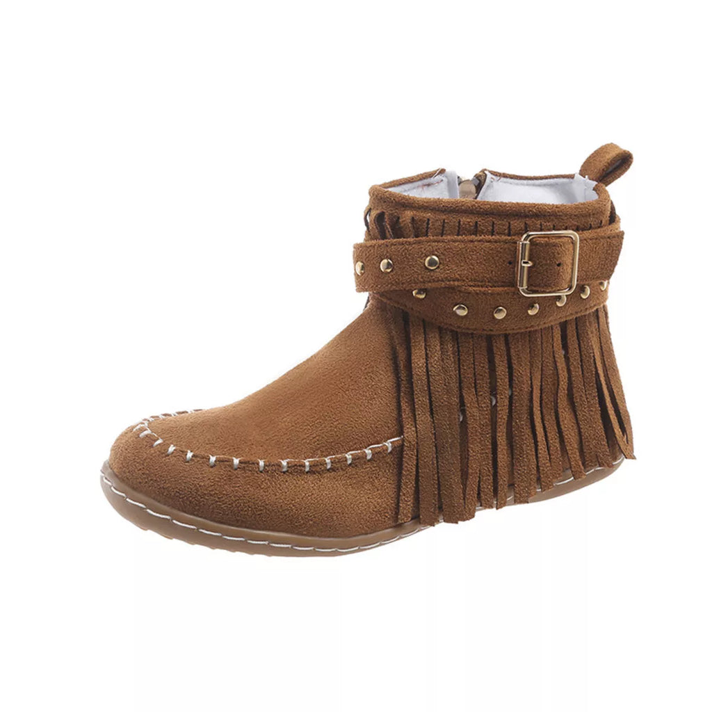 Fringe Round Toe Boots