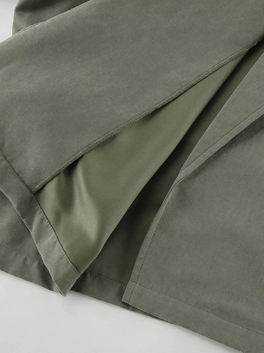 Lapel Collar Belted Cropped Trench