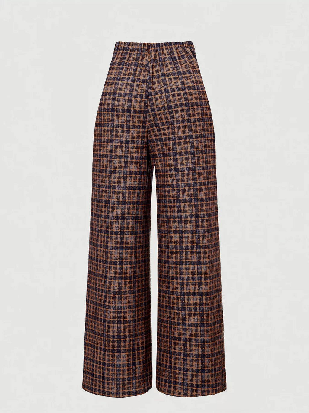 Plaid Wide-Leg Pants