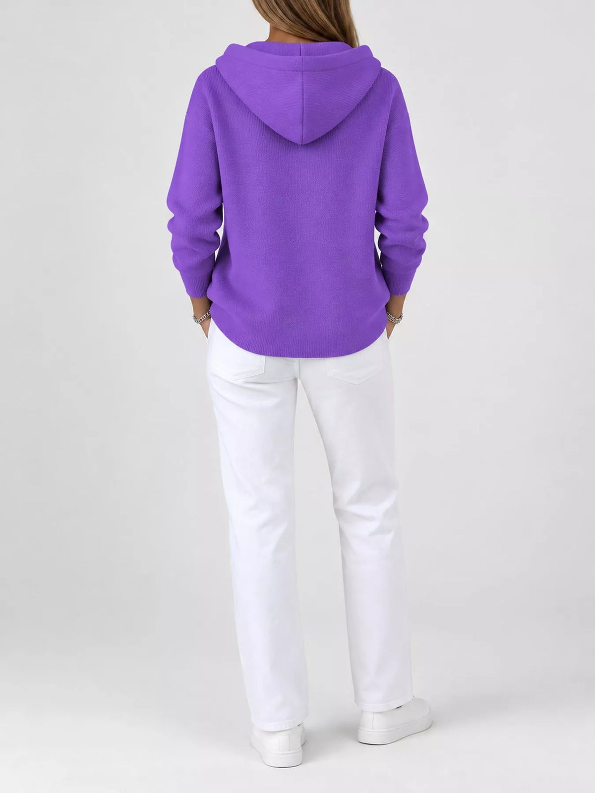 Full Size Hooded Button-Down Knit Cardigan Plus Size