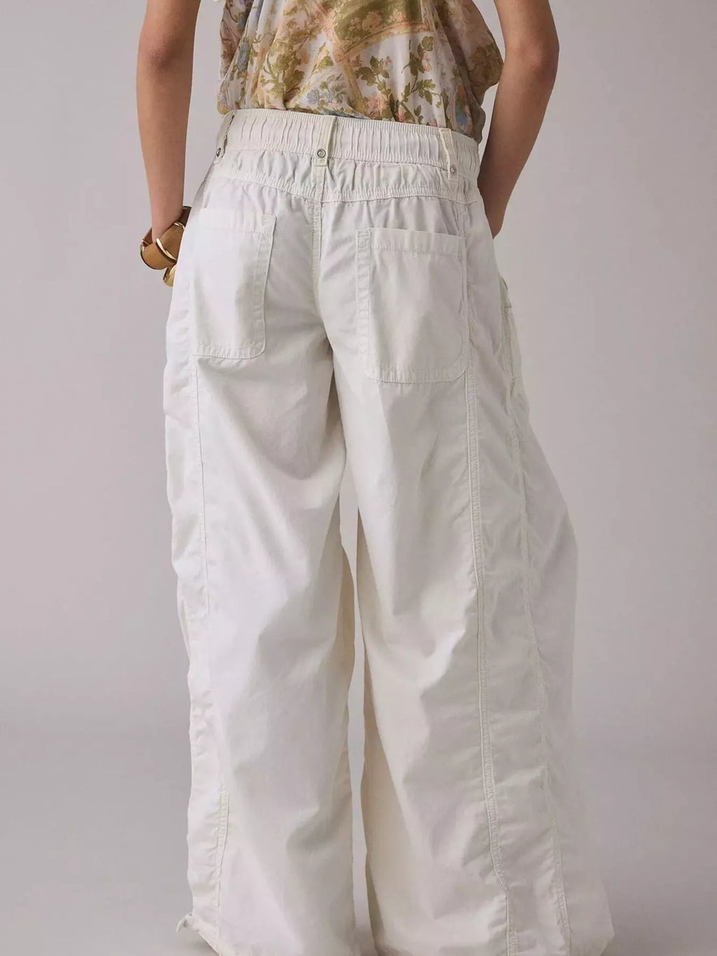 High-Waisted Cargo Wide-Leg Pants
