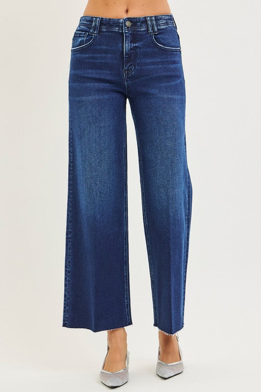 Ryann High Rise Ankle Wide Jeans