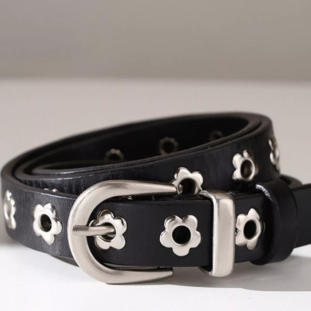Floral-Embellished Belt