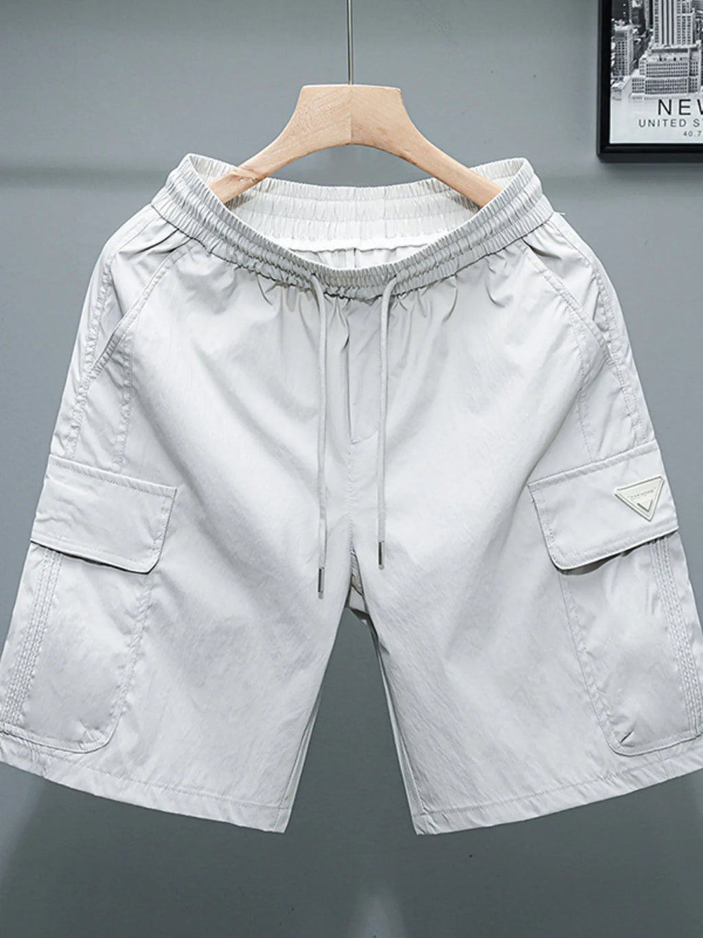 Men's Plus Size Drawstring Cargo Shorts