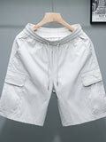 Men's Plus Size Drawstring Cargo Shorts