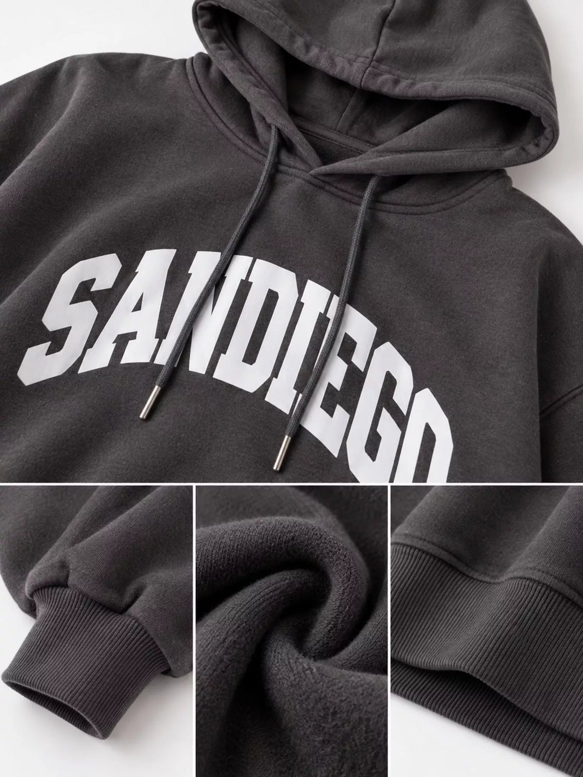 Letter Graphic Long Sleeve Hoodie