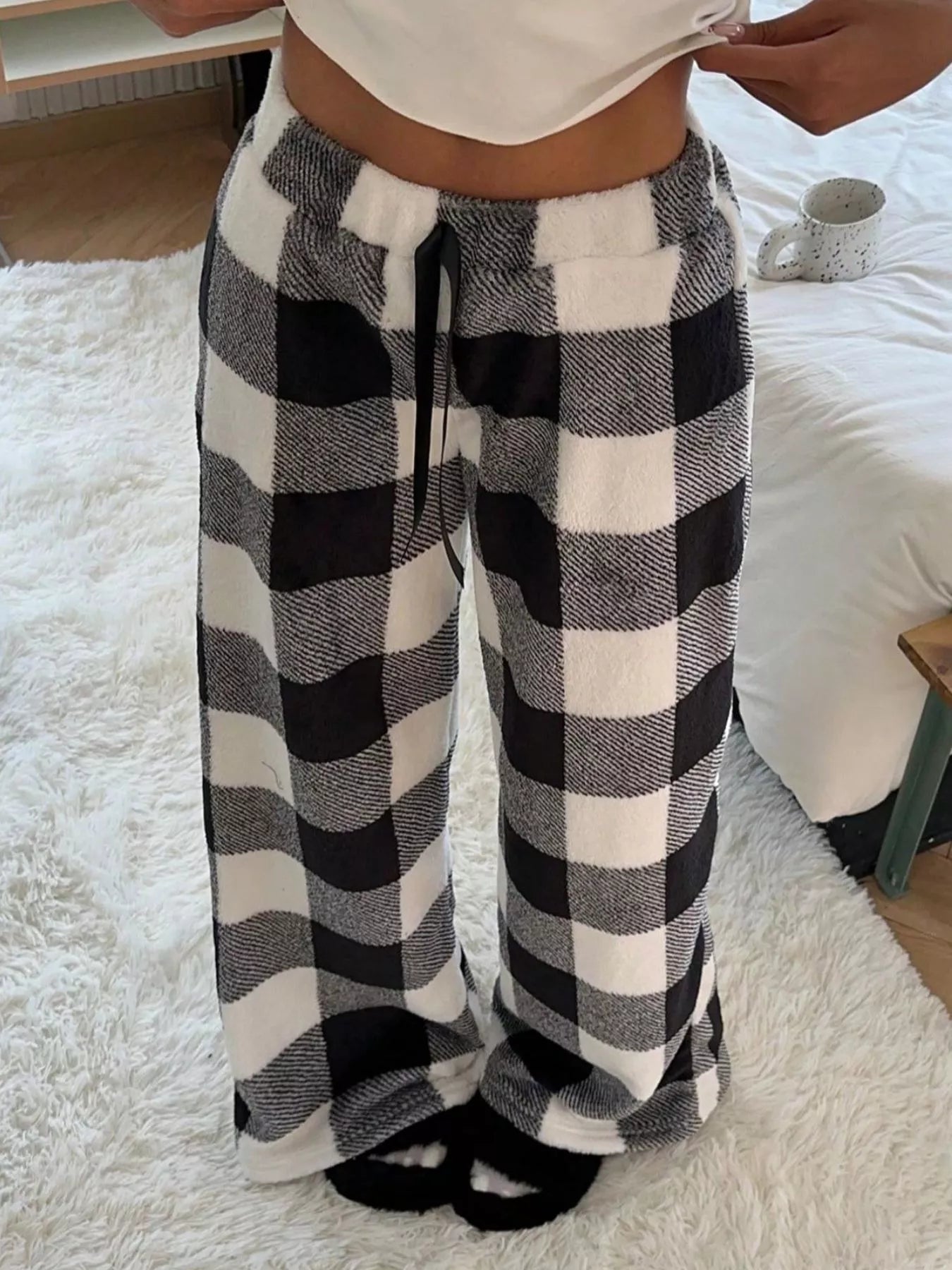 Drawstring Wide Leg Pants