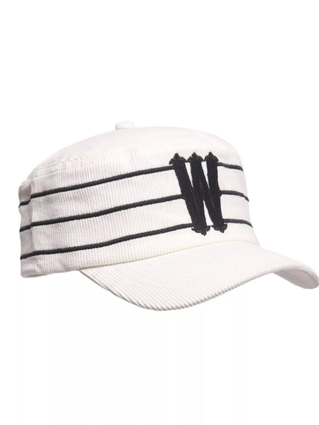 Striped Letter 'W' Baseball Cap