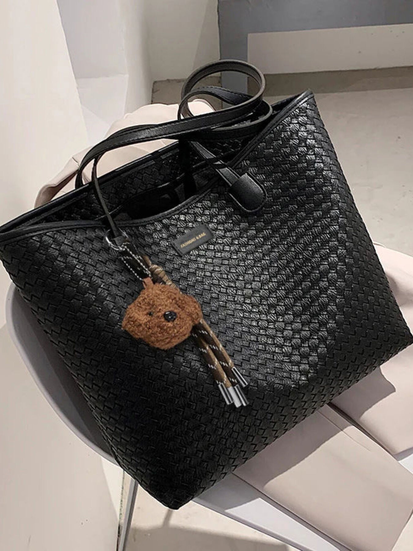 Woven Pattern Large Capacity Tote Bag