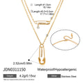 Safety Pin Layered Necklace