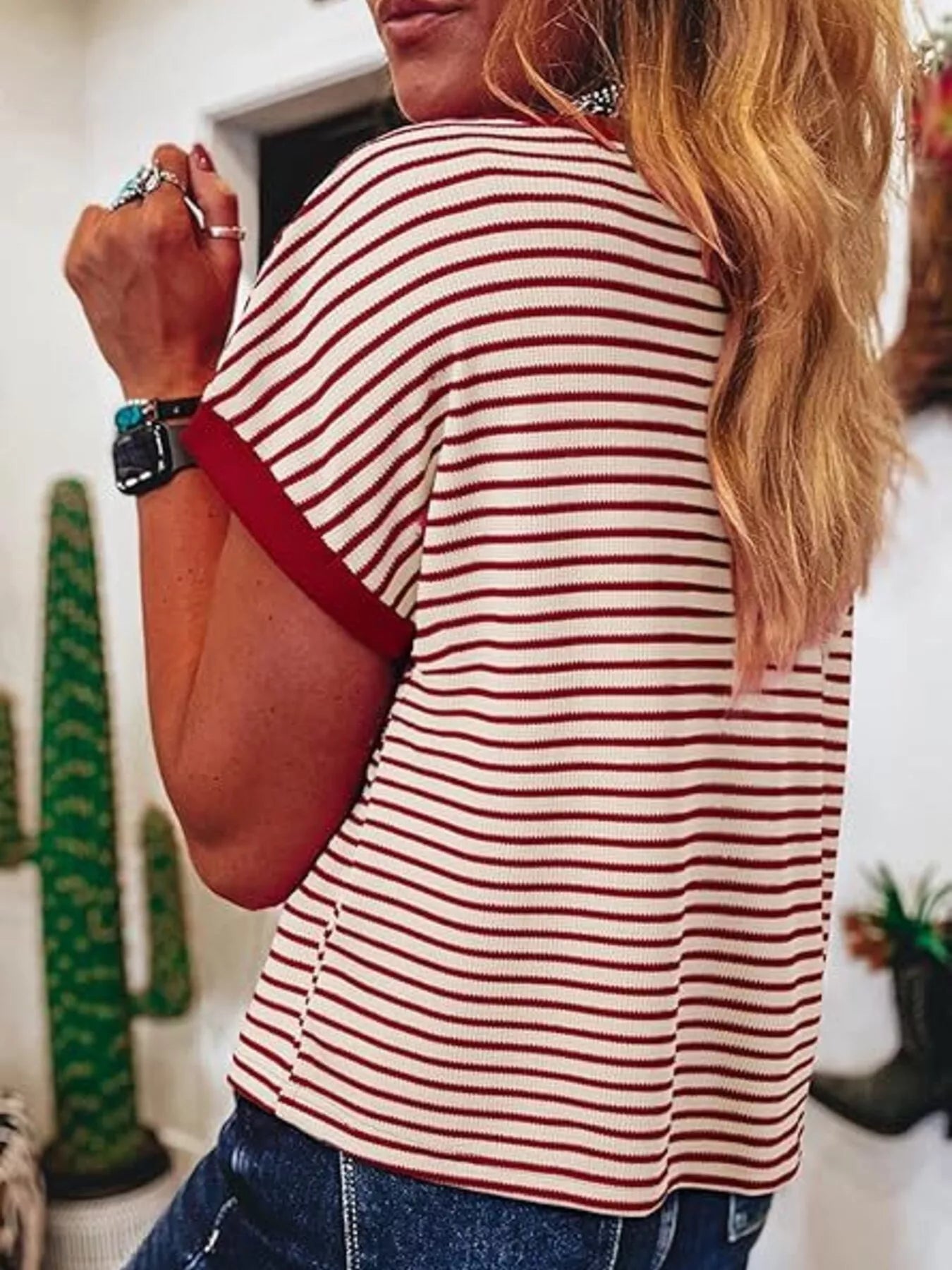 Classic Striped Crew Neck T-Shirt
