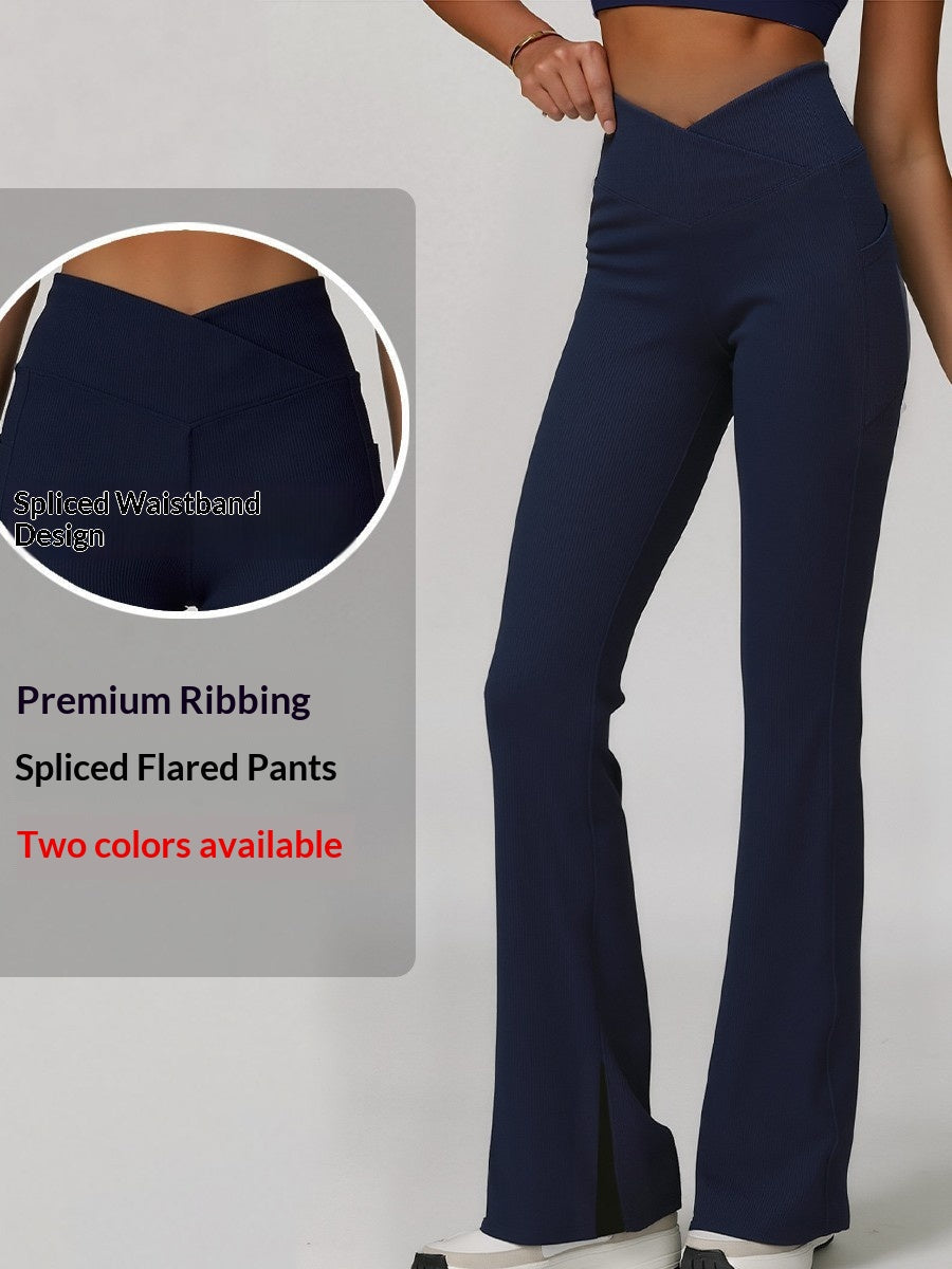 High-Waisted Yoga Flare Pants For Women, Dance Sports Pants, Casual Butt-Lifting Fitness Premium Flared Yoga Pants